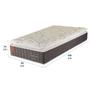 Imagem de Colchão Solteiro 88x188x34 Safira Prorelax Molas Ensacadas Pillow Top Viscoelástico - Cinza