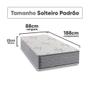 Imagem de Colchão Solteiro Espuma Ortopédico D33 Piemonte 88x188x23cm Full