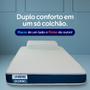 Imagem de Colchão Solteiro Guldi Duplo Plus D28 (16x88x188) Branco e Azul