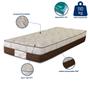 Imagem de Colchão Solteiro King 96x203x24 Pro Soft Bamboo Prorelax  Molas Ensacadas Pillow Top Turn Free - Marrom 