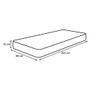 Imagem de Colchão Solteiro Sleep Max Espuma D45 96X203X15Cm Branco/Azul - Castor