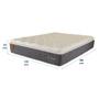 Imagem de Colchão Viúva 128x188x30 Brilhante Prorelax Molas Ensacadas Pillow Top Turn Free - Cinza 