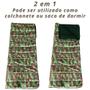 Imagem de Colchonete Saco de Dormir Solteiro 2 em 1 Camping Camuflado  F.a. Colchoes 