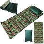 Imagem de Colchonete Solteiro com Travesseiro Camping Camuflado Verde F.a. Colchoes