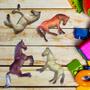 Imagem de Coleção 6 Miniaturas Cavalos Selvagens Animais de Brinquedo em Borracha