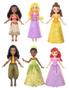 Imagem de Coleção c/ 6 Mini Bonecas Princesas Disney 9 cm S2 - Mattel