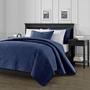 Imagem de Coleção Chezmoi Austin 3 Peças Oversized Bedspread Coverlet Set (Queen, Navy)