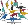 Imagem de Coleção de dinossauros miniatura brinquedo boneco plástico animais coleção bichos jurassic