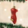Imagem de Coleção de sapatos de Natal do velho mundo Vidro soprado enfeites para a árvore de Natal chinelo vermelho