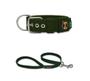 Imagem de Coleira Cachorro G Pit Bull Fit Verde Militar Pp + Guia 80Cm