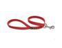 Imagem de Coleira Cachorro Grande Pit Bull Fit Vermelho M + Guia 80Cm