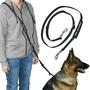 Imagem de Coleira Hands Free ActiveDogs - Nylon Preta, 2,3m - Para Cães