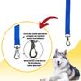 Imagem de Coleira para Cachorro Cães Grandes Golden Pit Bull Terrier Husky com Peitoral PET com Guia Azul