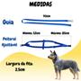 Imagem de Coleira para Cachorro Cães Grandes Golden Pit Bull Terrier Husky com Peitoral PET com Guia Azul