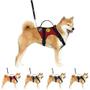 Imagem de Coleira Para Cachorro Grande Peitoral Pet Tático Para Cães Regulável Resistente Com Alça E Guia De Passeio Com Mola