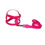 Imagem de Coleira peitoral neon seda p/ cachorro 15mm rosa - nicapet