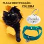 Imagem de Coleira  + plaquinha identificação pet gato personalizado