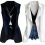 Imagem de Colete Alongado Blazer Max Feminina Neopreme Moda Elegante