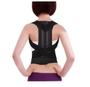 Imagem de Colete Cinta Postural Feminina Corretor Postura Coluna Costas Ajustável Forte Neoprene Preto 0285