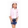 Imagem de Colete Cowboy Country Menina Rosa Infantil Festa Junina