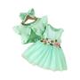 Imagem de Colete e Vestido de Malha para Bebê - Estilo Verão com Acessórios de Cabelo