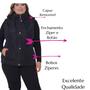 Imagem de Colete feminino plus size nylon com capuz inverno