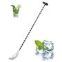 Imagem de Colher Bailarina 30 CM Inox Para Drinks Sucos Colher Para Jarra Bartender Caipirinha Bebida Coquetel