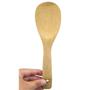 Imagem de Colher Bambu P/ Arroz Mexer Molhos E Caldos 20 cm Ecológica 