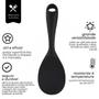 Imagem de Colher De Arroz Utensilio Cozinha Nylon E Silicone Preto 23cm