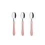 Imagem de Colher de Cha Jogo Colheres Talheres Rosa Inox Trend 3un
