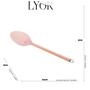 Imagem de Colher de nylon rosa com cabo em aço inox rose 34cm lyor