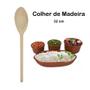 Imagem de Colher de Pau - Colher de Madeira Oval 32cm - utensílios cozinha - PANAMI