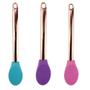 Imagem de Colher De Silicone Cabo Rose Gold Inox Utensilio Candy Color