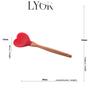 Imagem de Colher de silicone com cabo de bambu heart 27 cm - 1483