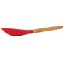 Imagem de Colher de Silicone Mor Com Cabo de Bamboo Vermelho Resistente ao Calor