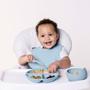 Imagem de Colher em Silicone Flexível Refeição Alimentação do Bebê Introdução Buba