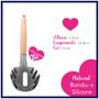 Imagem de Colher Espaguete Silicone Bambu 24cm Utensílios Class Home