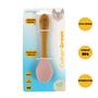 Imagem de Colher Infantil Alimentação Cabo Bambu Ponta Silicone Clingo