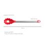 Imagem de Colher Pegador Massas Silicone Vermelho Cabo Inox Talher 1un
