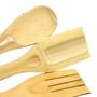 Imagem de Colheres de bambu kit 3 peças utensilios de cozinha