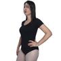 Imagem de Collant Ballet Vya Fit Meia Manga Liso Feminino