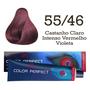 Imagem de Coloração Color Perfect 55/46 Castanho Claro Intenso Vermelho Violeta  Wella