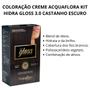 Imagem de Coloração Creme Acquaflora Kit Hidra Gloss 3.0 Castanho