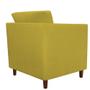 Imagem de Combo 02 Poltronas Decorativa Isis Pés de Madeira Suede Amarelo - DS Estofados