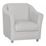 Imagem de Combo 02 Poltronas Decorativa Para Escritório E Sala De Estar Tilla Tecido Napa Branco - DS Estofados