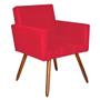 Imagem de Combo 02 Poltronas Decorativas Pés Palito Vitoria Suede Vermelho - DS Estofados