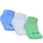 Imagem de Combo 03 Pares de Meia Colors Para Bebê: Branca, Verde e Azul Bebê 06 a 12 meses