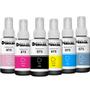 Imagem de Combo 06 cores de Garrafas de Tintas T673 Compatível Epson L1800 Preto, ciano, magenta, amarelo, Ciano claro, magenta claro