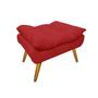 Imagem de Combo 1 Poltrona e 1 Puff Para Recepção Quarto Sala Karen Suede Vermelho - LM DECOR