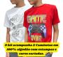 Imagem de Combo 2 Camisetas 100% Algodão Estampadas Juvenil Menino